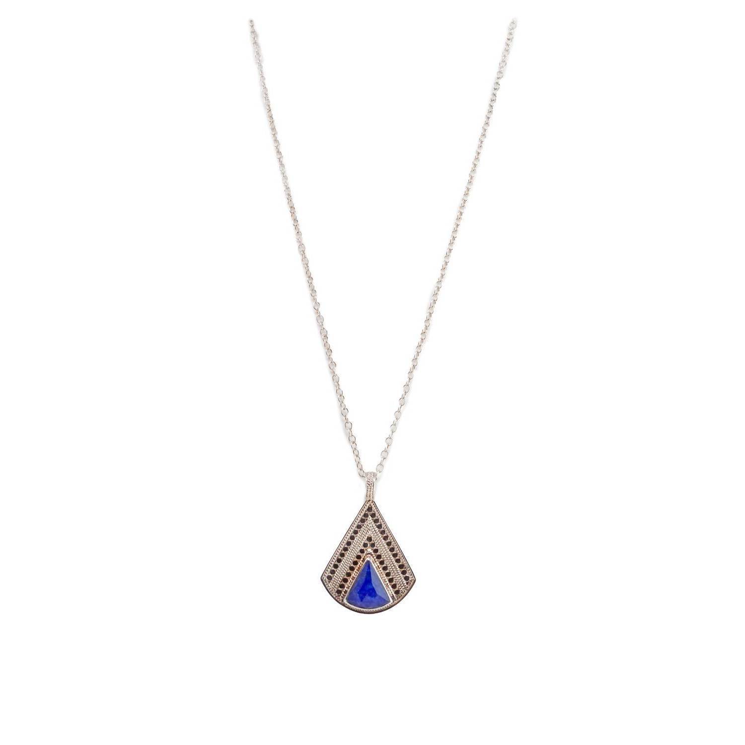 New Anna Beck Womens Long Lapis Triplet Fan Necklace In Blue 163$